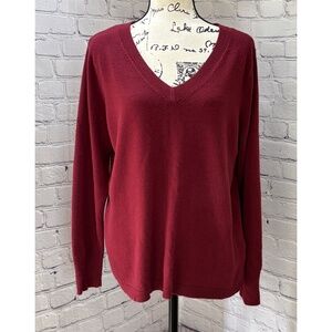 Croft & Barrow Women’s Extra Soft V-Neck Sweater (Size XL)